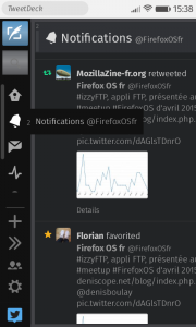 Site TweetDeck : colonne notifications