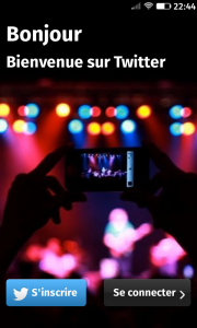 Appli Twitter : Bienvenue sur Twitter