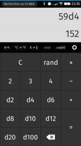 Calculatrice scientifique : rand